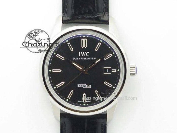 MIROTIME 0209 Da Vinci IW356601 SS TW 1:1 Best Edition Blue Dial On Black Leather Strap A Durable 7239